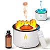 Humidifier for Home, Flame Diffuser Atmosphere Light Humidifier Portable Noiseless Aroma Aromatherapy Machine, Auto Shut-Off (Valcano)Plastic