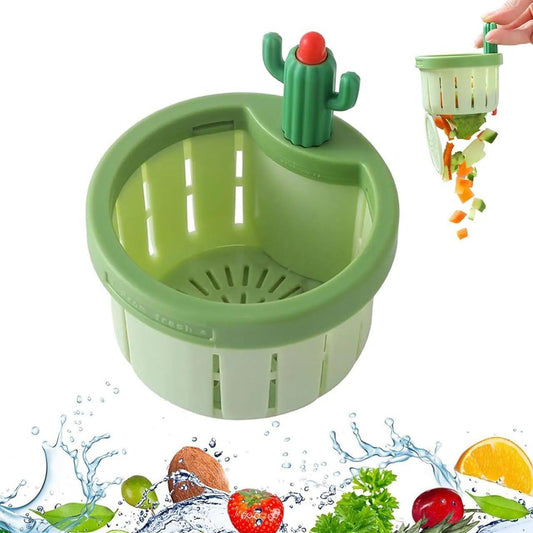 Cactus Kitchen Sink Drain Strainer, Press Automatic Dumping Basket, Kitchen Waste Collector Filter, Multi-Functional Home Use Cactus Sink Draining Basket