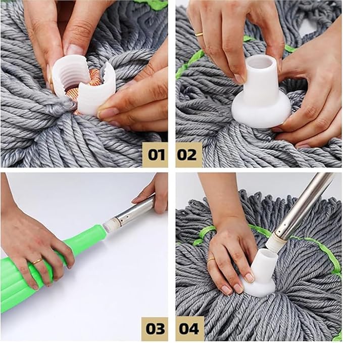 2 in 1 Dehydrated Floor Cleaning Mop | Self-Wringing Floor Mop | 360 Rotatable Adjustable Cleaning Mop,| Microfiber Mop Wet and Dry for Bathroom/Offfice/Home/Outdoor