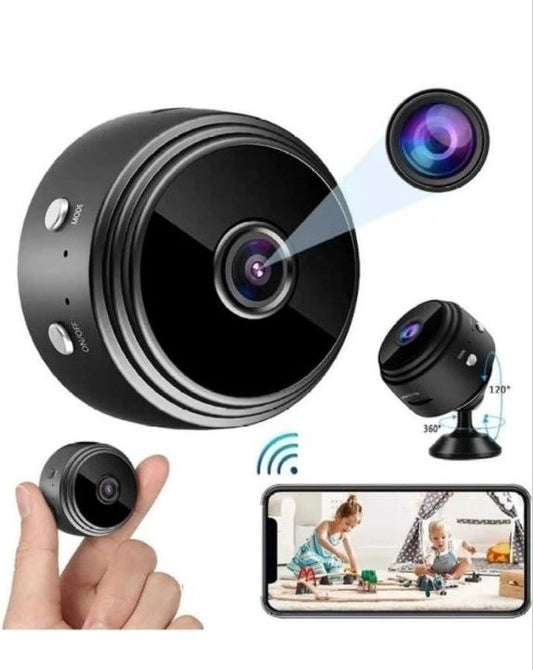 AB SmartEye Mini Wireless WiFi Security Camera | HD 1080p Indoor Video Recorder with Low Light Vision | Portable & Magnetic | Home, Office, and Baby Monitor