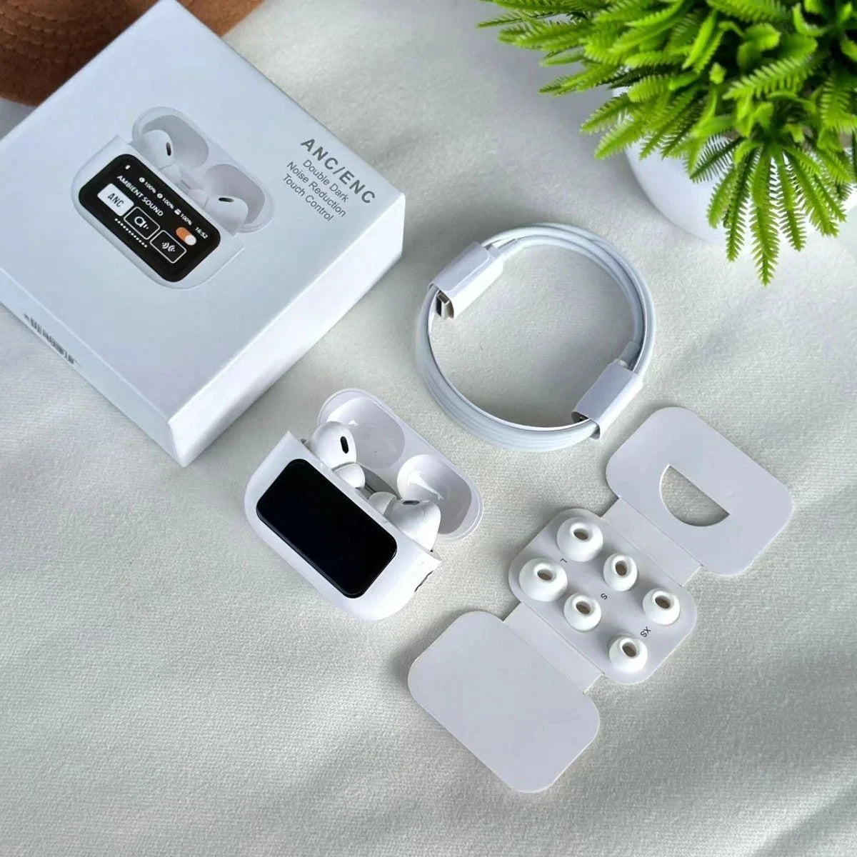 A9 Pro Airpods Pro 2nd Generation - LCD Display & Touch Screen Controls